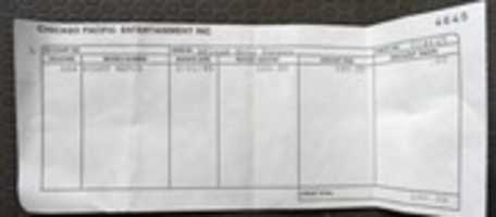 Free download 1995 02 01 NIGHT WATCH PAY STUB CHICAGO PACIFIC ENT 93101 free photo or picture to be edited with GIMP online image editor