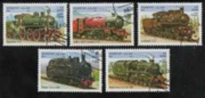 Téléchargement gratuit 1996-2001 Trains sur timbres-poste photo ou image gratuite à éditer avec l'éditeur d'images en ligne GIMP