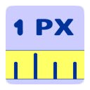 1px: Simple ruler  screen for extension Chrome web store in OffiDocs Chromium