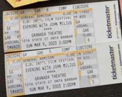 Unduh gratis 2003 03 09 GRANADA THEATER SB CA 93101 JOHN MILIUS LIVE STUB foto atau gambar gratis untuk diedit dengan editor gambar online GIMP