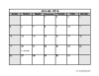 Бесплатно скачать шаблон ежемесячного календаря на 2014 год в формате DOC, XLS или PPT, который можно бесплатно редактировать с помощью LibreOffice онлайн или OpenOffice Desktop онлайн
