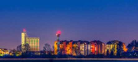 Free download 30.03.2017 / Night view of Murka Sobota city free photo or picture to be edited with GIMP online image editor