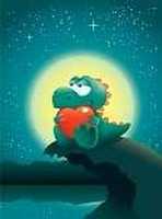 Free download 8617217 Escena De Noche De San Valentin Con Un Dinosaurio De Bebe Adorable Profundamente En El Amor El Archi free photo or picture to be edited with GIMP online image editor