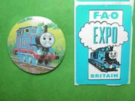 Free download 984 Thomas the Tank Engine 1989 FAO Schwartz EXPO Promo EVENT Sticker free photo or picture to be edited with GIMP online image editor