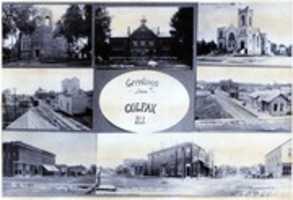 Téléchargement gratuit 9 par 14 pouces Collage Of Old Colfax Photos Greetings From Colfax, Illinois photo ou image gratuite à éditer avec l'éditeur d'images en ligne GIMP