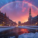 A brilliant rainbow streaks across the sky after the rain  screen for extension Chrome web store in OffiDocs Chromium