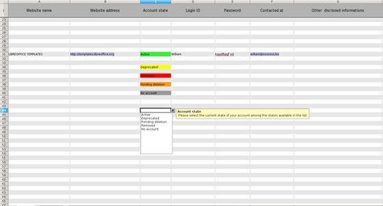 Téléchargement gratuit du modèle DOC, XLS ou PPT du gestionnaire d'ID de compte à modifier gratuitement avec LibreOffice en ligne ou OpenOffice Desktop en ligne