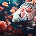 A cute little fish is weaving between the aquatic plants.  screen for extension Chrome web store in OffiDocs Chromium