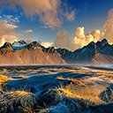 A dramatic view of the Vestrahorn  screen for extension Chrome web store in OffiDocs Chromium