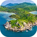 aerial view beautiful koh tao island surat thani thailand  screen for extension Chrome web store in OffiDocs Chromium