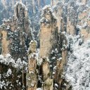 Aerial View of Wulingyuan in the Winter Season  screen for extension Chrome web store in OffiDocs Chromium