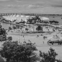 A Grayscale of the Plaza Maua in Brazil  screen for extension Chrome web store in OffiDocs Chromium