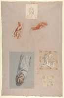 Free download a.  Hands of Saint Remi (lower register); b.  Head of Saint Clotilde (upper register); c.  Head of Saint Clotilde (lower register); d.  Head of an Angel (upper register); e.  Hand and Sleeve of Saint Remi free photo or picture to be edited with GIMP online image editor