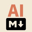 AI Chat Export to Markdown  screen for extension Chrome web store in OffiDocs Chromium