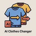 AI Clothes Changer  screen for extension Chrome web store in OffiDocs Chromium