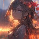 AI Generated woman rain live wallpaper  screen for extension Chrome web store in OffiDocs Chromium