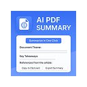 AI PDF/Web Summary Free  screen for extension Chrome web store in OffiDocs Chromium