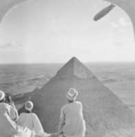 Free download Airship over the Pyramids free photo or picture to be edited with GIMP online image editor