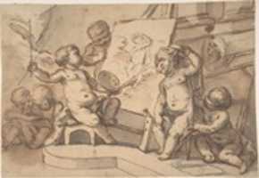 Free download Allegory of Painting with Putti free photo or picture to be edited with GIMP online image editor