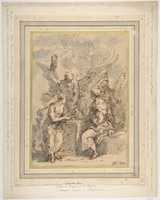 Free download Allegory with Figures of Hope, Time, and Death free photo or picture to be edited with GIMP online image editor