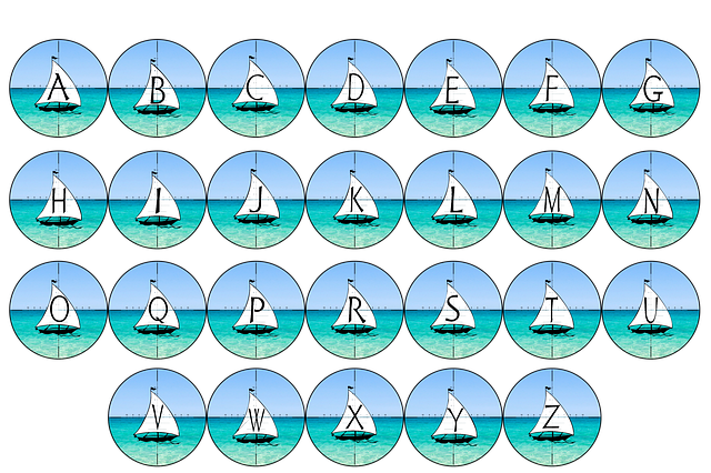 Free download Alphabet Letters Sea -  free illustration to be edited with GIMP online image editor
