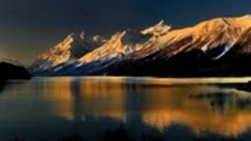 Free download alpine-sunset-river free photo or picture to be edited with GIMP online image editor