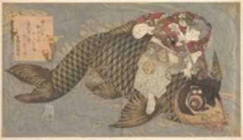 Free download A Man Slaying a Monster Carp with a Sword free photo or picture to be edited with GIMP online image editor
