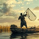 A man stands firm on a small boat  screen for extension Chrome web store in OffiDocs Chromium