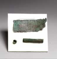 Free download Amulet in the form of an inscribed bronze sheet free photo or picture to be edited with GIMP online image editor