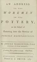 Free download An Address to the Workmen in the Pottery on the Subject of Entering into the Service of Foreign Manufacturers free photo or picture to be edited with GIMP online image editor