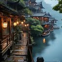 Ancient village along the lake wallpaper  screen for extension Chrome web store in OffiDocs Chromium