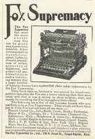 Free download an early Fox Typewriter advertisement free photo or picture to be edited with GIMP online image editor