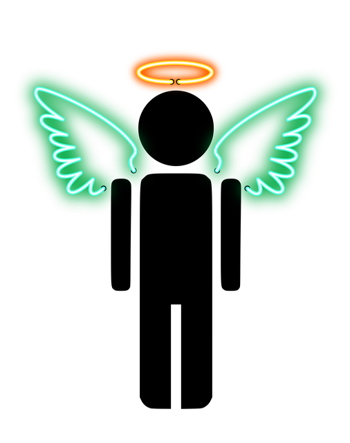 Free download Angel Neon Christmas -  free illustration to be edited with GIMP free online image editor