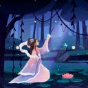 Angel night moon live wallpaper  screen for extension Chrome web store in OffiDocs Chromium
