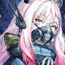 Anime Girl Gas Mask SciFi Digital Art Anime Theme  screen for extension Chrome web store in OffiDocs Chromium