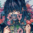 Anime Girl Mask Flower Digital Anime Theme  screen for extension Chrome web store in OffiDocs Chromium