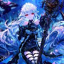 Anime Girl Sword Underwater Skadi Arknights Anime Theme  screen for extension Chrome web store in OffiDocs Chromium