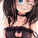 Anime GIRL avec de longs cheveux bruns ET un écran Blue Eyes pour l'extension de la boutique en ligne Chrome dans OffiDocs Chromium