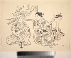 تنزيل مجاني An Oiran Seated in a Parlor يطبق علاج الحريق على صورة أو صورة مجانية لامرأة أخرى ليتم تحريرها باستخدام محرر صور GIMP عبر الإنترنت