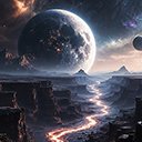 An otherworldly canyon stretches under an alien sky  screen for extension Chrome web store in OffiDocs Chromium
