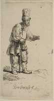 دانلود رایگان A Peasant in a High Cap, Standing Leaning on a Stick عکس یا عکس رایگان برای ویرایش با ویرایشگر تصویر آنلاین GIMP