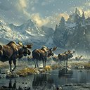 A photorealistic moose standing in the wild  screen for extension Chrome web store in OffiDocs Chromium