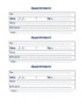 Free download Appointment Cards Template DOC, XLS or PPT template free to be edited with LibreOffice online or OpenOffice Desktop online