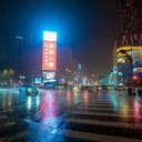 A Rainy Evening with Moving Cars on the Road  screen for extension Chrome web store in OffiDocs Chromium