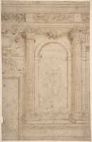 Free download Architectural Design with Two Columns and Figure free photo or picture to be edited with GIMP online image editor