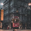 A Red Tram on Istiklal Avenue  screen for extension Chrome web store in OffiDocs Chromium