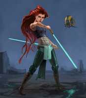 Free download Ariel [ Disney princess ] as a Jedi ( Fanart ) free photo or picture to be edited with GIMP online image editor
