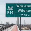 A Road Sign on an Elevated Road in Warsaw  screen for extension Chrome web store in OffiDocs Chromium