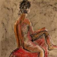 Free download Arthur Bowen Davies Painting SEATED NUDE Study by David Reuter Musician / Artist free photo or picture to be edited with GIMP online image editor
