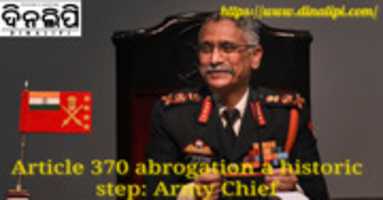 Free download Article 370 abrogation a historic step: Army Chief free photo or picture to be edited with GIMP online image editor